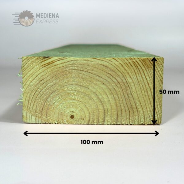 Pjautinė džiovinta impregnuota mediena 50x100