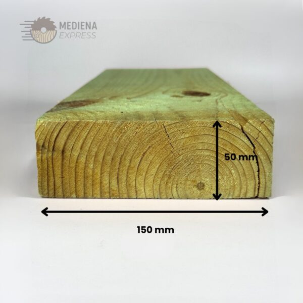 Pjautinė džiovinta impregnuota mediena 50x150