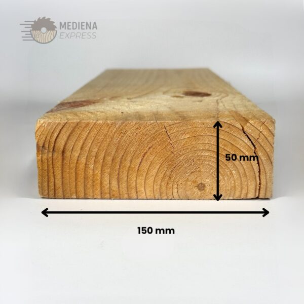 Pjautinė džiovinta mediena 50x150